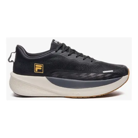 Tenis Fila Aero Skyfoam Masculino Preto/grafite/dourado Lisa 41 Br
