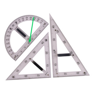 Juego De Reglas Matemáticas De Geometría Grande, 3 Piezas Juego De Reglas Matemáticas De Geometría Grande, 3 Piezas