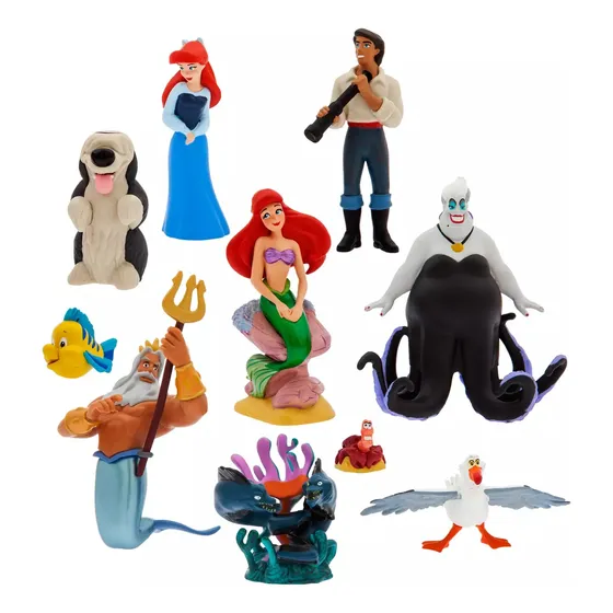 Set De Lujo Ariel La Sirenita 10 Figuras Deluxe Disney Store