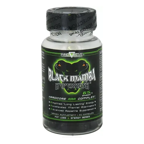 Suplemento Termogênico Black Mamba Hyperrush 90 Caps Inovative