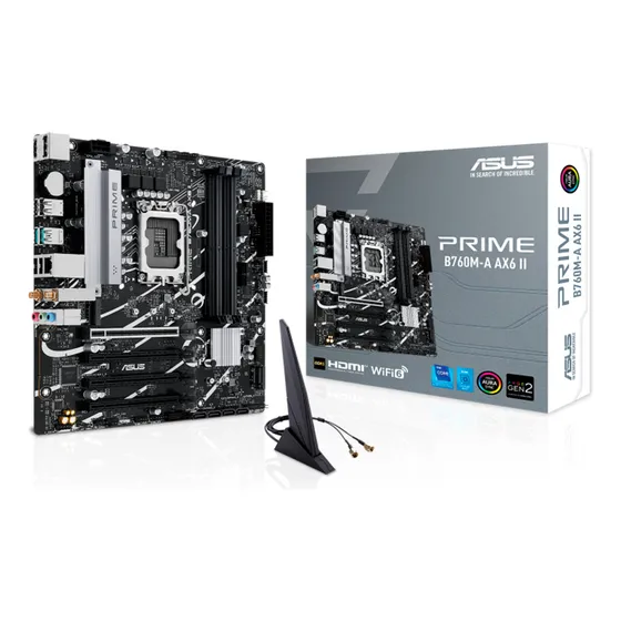 Tarjeta Madre Asus Prime B760m-a Ax6 Ii Lga1700 Ddr5 Matx