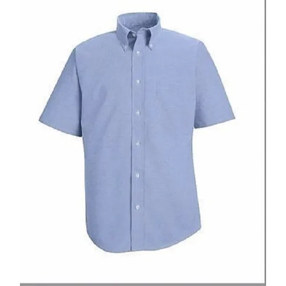 Camisa Tipo Oxford Para Caballero Azul Manga Corta  M L Xl