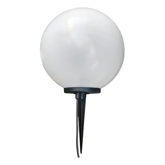 Globo De Piso Pvc Opal (28 Cm) Con Cuello Y Estaca Apto Led 