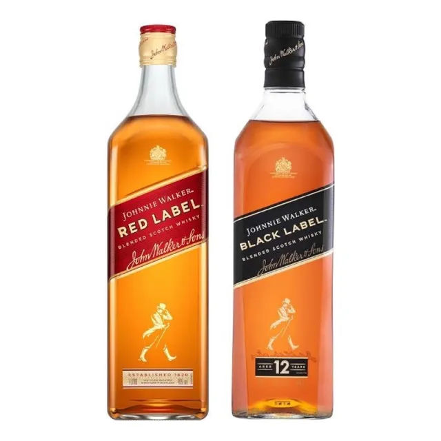 Johnnie Walker 6 Botellas Rojas + 6 Botellas Negras 1l