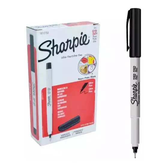 Micropunta Ultra Fino Sharpie Negro X12 Und *5 Cajas