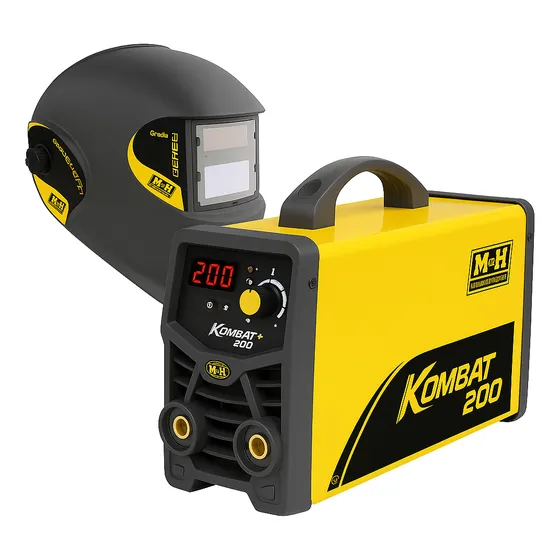 Soldadora Myh Kombat 200 Plus + Mascara + Curso Soldar Amarillo