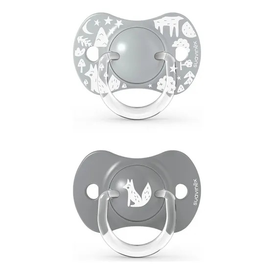 Chupetes Tetina Fisiológica Sx Pro Silicona Gris Fox 6/18m