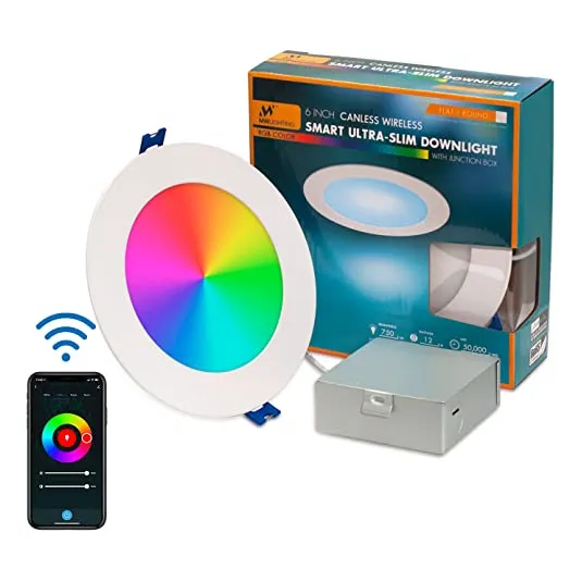 Mw 6 Inch Canless Ultra-slim Rgb Led Smart Downlight, Swsx2