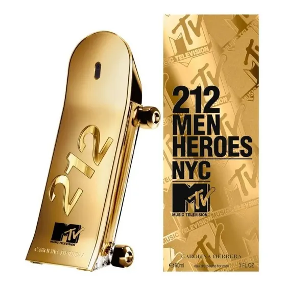 Perfume Carolina Herrera 212 Heroes Men Mtv Edt 90ml+regalo