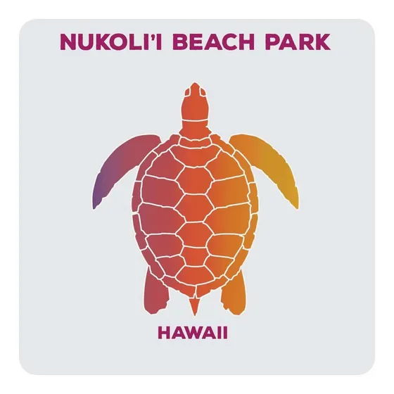 Nukoli'i Beach Park Hawaii Souvenir Posavaso Acrilico 8