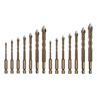 Conjunto De 14 Brocas De Cerâmica Com Haste Hexagonal Em Conjunto De 14 Brocas De Cerâmica Com Haste Hexagonal Em