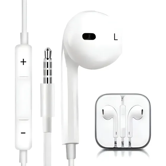 Fone De Ouvido Com Entrada P2 Compatível Com Android E Ios Cor Branco