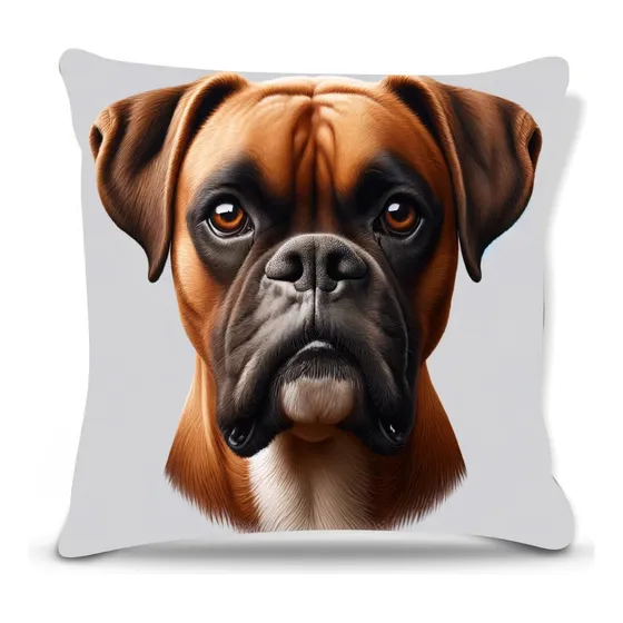 Almofada Decorativa - Raças Cachorro - Alta Qualidade 35 Cm Desenho Do Tecido Boxer