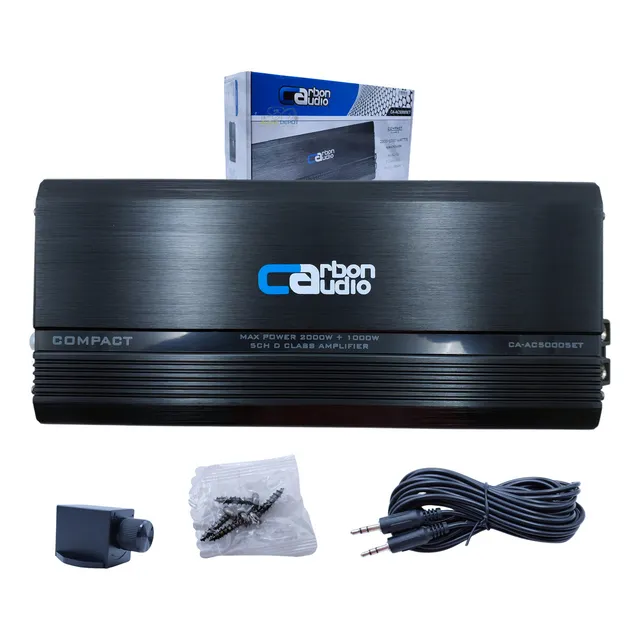 Amplificador Clase D De 5 Canales Carbon Audio Caac50005et Color Negro