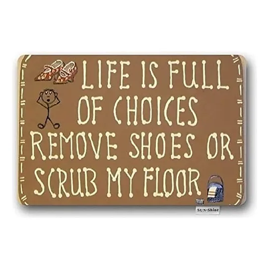 Please Remove Your Shoe Felpudo Antideslizante Para Puerta X