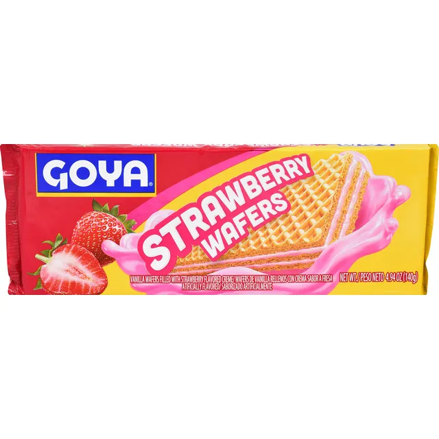 Galletas De Oblea De Fresa Goya, 4.94 Oz