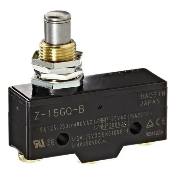 Chave Fim De Curso Ou Micro Switch Z-15gq-b Pino 15a 250v Cor Preto