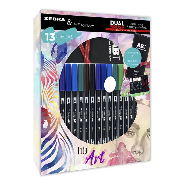 Total Art Set 12 Marcadores Creativos Tombow + Rollcase