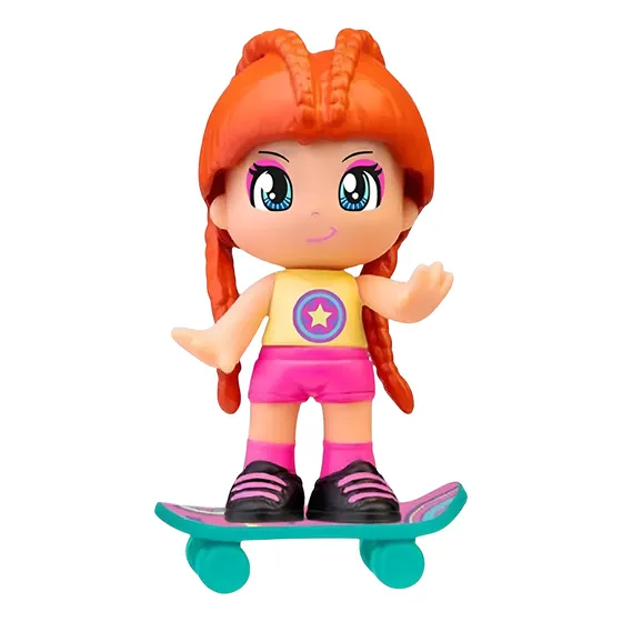 Juguete Muñeca Pinypon Famosa Con Patines Y Patin Para Niños