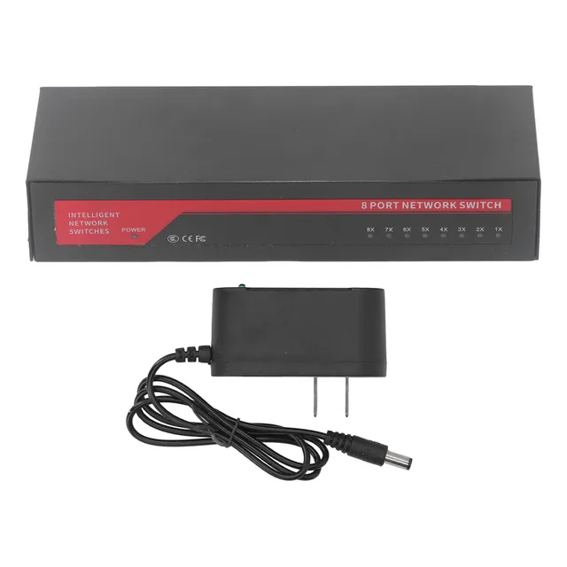 Enchufe Poe Gigabit Ethernet De 8 Puertos De Metal Robusto S