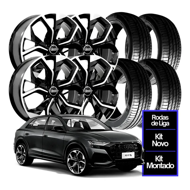4 Rodas Aro 20 Audi Rsq8 A3 A4 Pd + 04 Pneus 235/35 R20