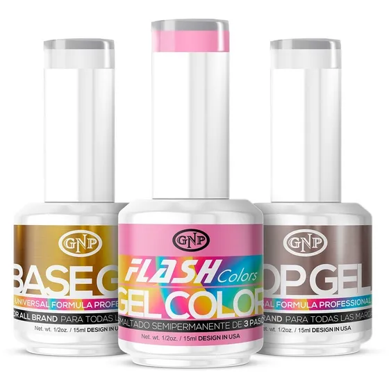 Esmalte de uñas color GNP de 45mL de 1 unidades color 226 Pinky + Base y Top