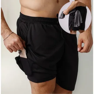 Shorts Bermuda 2 Em 1 Para Academia Corrida Masculina Shorts Bermuda 2 Em 1 Para Academia Corrida Masculina