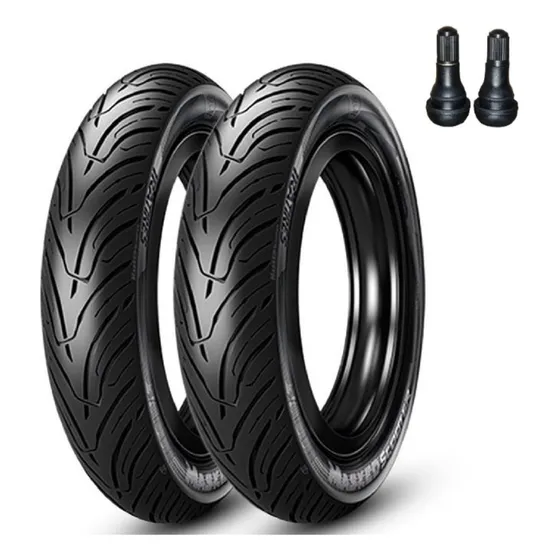 Par Pneu 100/90-14 E 90/90-14 Masked Novo Pcx 150 Até 2016