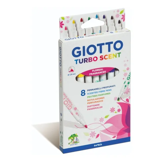 Marcador Giotto Turbo Scent 8un C/aroma / Artesano Libreria