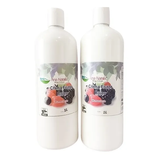 Crema Corporal Humectante De Frutos Rojos. (2 Pz. De 1 L)