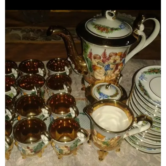 Juego De Té Porcelana Capo Di Monti