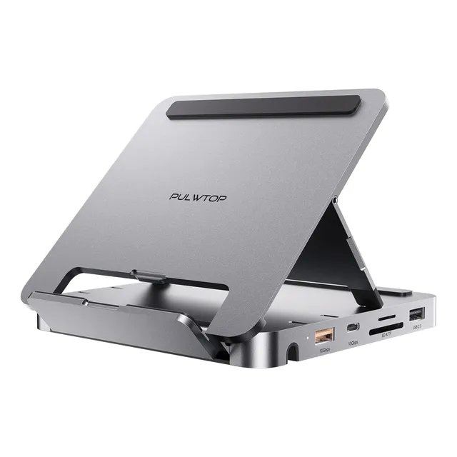Docking Station Para Tablet De Aluminio Carga Rapida Gris