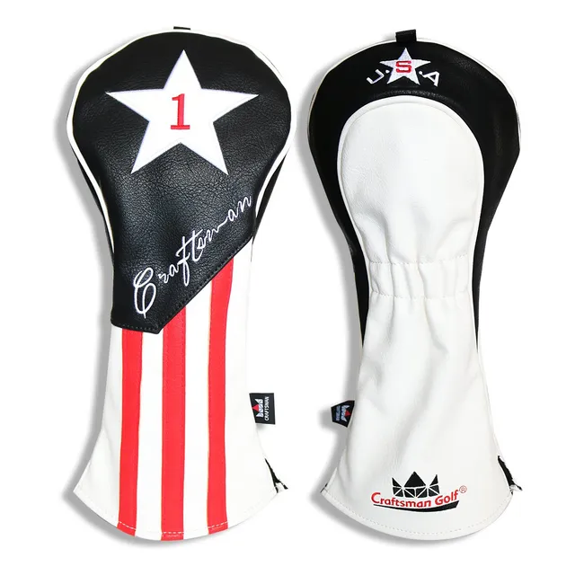 Golf Diseño Tr Pieza Cuero Sintetico Negro Blanco Raya Roja