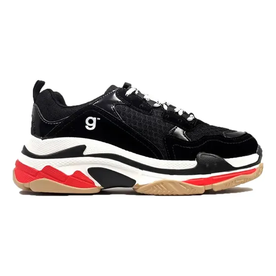 Zapatillas Gummi Lifestyle Mujer Balen Negro Blanco Rojo Cli