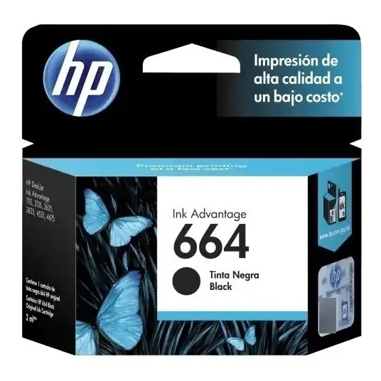 Cartucho De Tinta Hp 664 Negro (f6v29al)