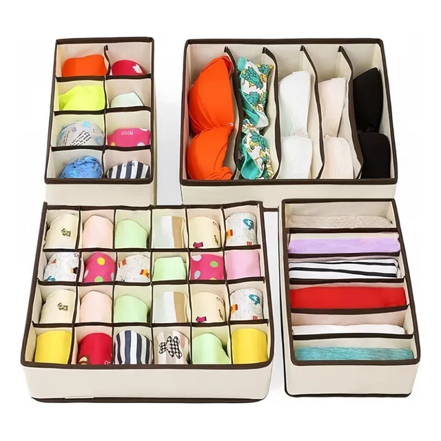 Organizador De Ropa Interior Y Medias Divisor Cajones Set X4