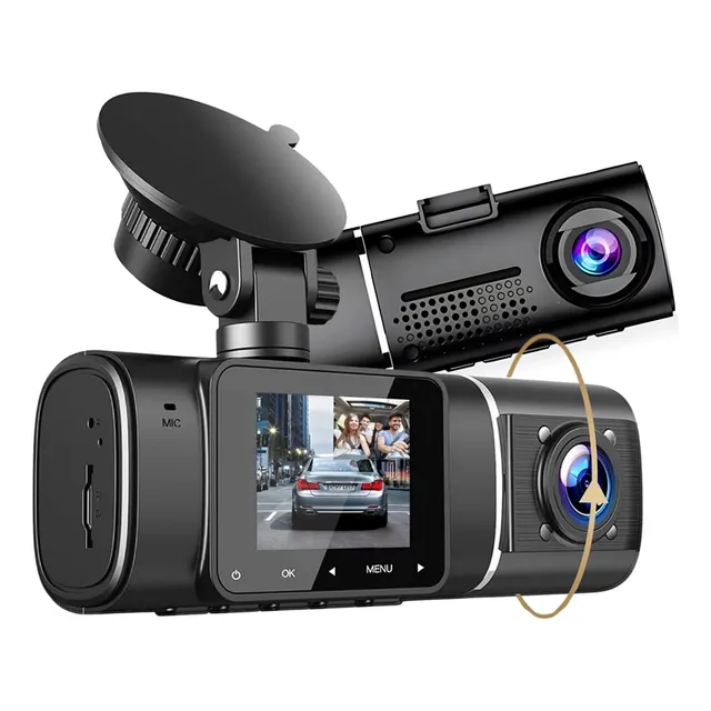 Câmera Dupla Veicular Com Sensor G E Vídeo Full Hd
