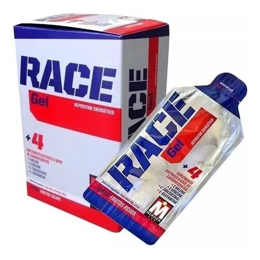 Gel Race Caja 12 Unid 40 Gr Mervick Lab Repositor Energético Sabor Frutos Rojos