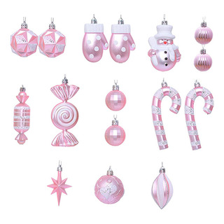 Paquete De 16 Pequeños Colgantes Navideños, Adornos, Paquete De 16 Pequeños Colgantes Navideños, Adornos,