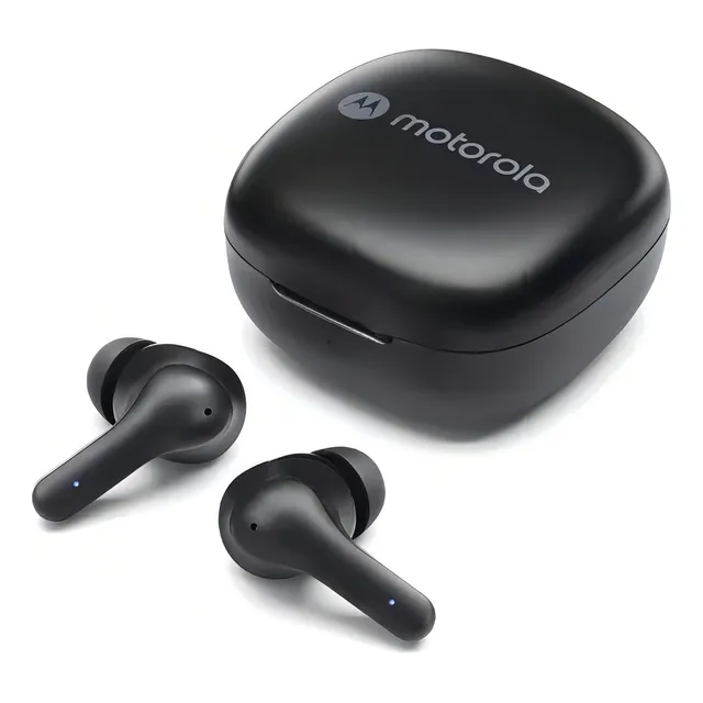 Auricular Motorola Bluetooth In-ear Buds 135 Micrófono Color Negro Luz Negro