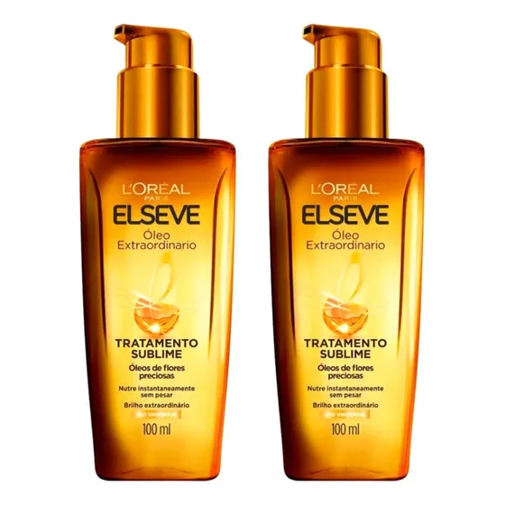 Reparador De Pontas Óleo Elseve Extraordinário 100ml Kit C/2