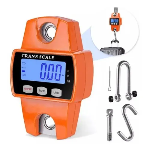 Báscula industrial digital colgante Genérica Digital crane scales 300kg 127V naranja x 1 cm