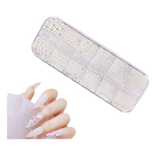 Media Perla Base Plana Para Uñas Manualidades Media Perla Base Plana Para Uñas Manualidades