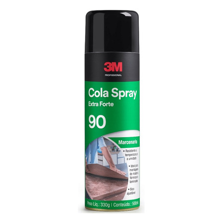 Adesivo Cola Spray 90 Marcenaria Extra Forte 330g 3m Adesivo Cola Spray 90 Marcenaria Extra Forte 330g 3m