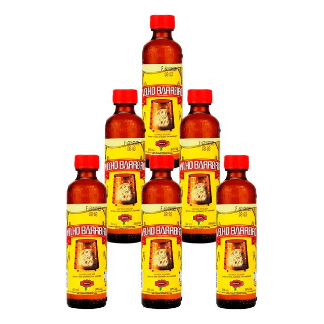 Miniatura Cachaça Velho Barreiro 50ml 6 Unidades