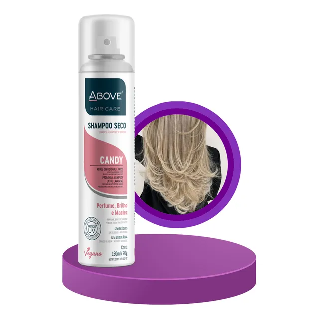 Shampoo Lavagem A Seco Candy Alto Brilho 150ml Oleosidade 