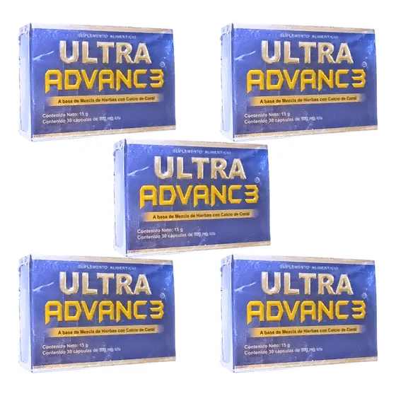 5 Ultra Advanc3 Con Calcio De Coral 30 Caps C/u Ener Green