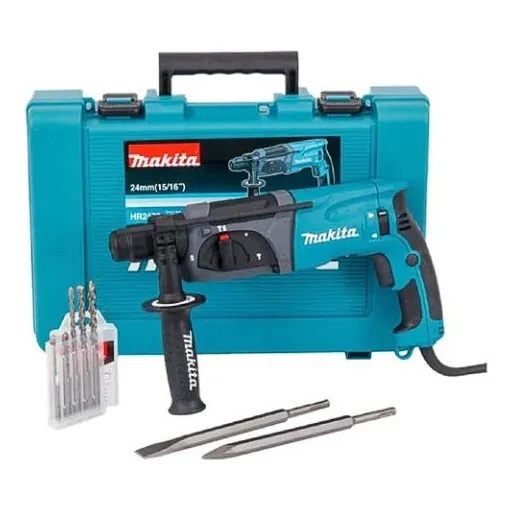 Kit Martelete Combinado Makita Profissional 800w Hr2470x21