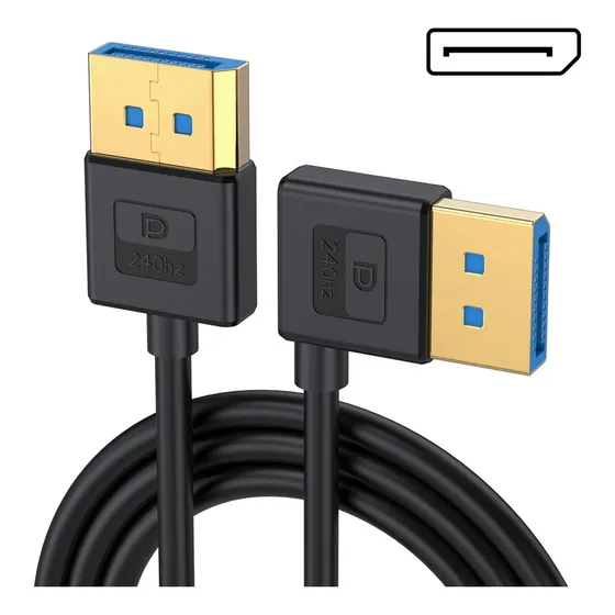 Nuevo Cabo De Extensão Display Port 1.4 De 3,3 Pés 90 Graus