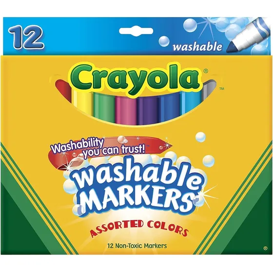 12 Marcadores Lavables Crayola, 12 Colores, Marcadores Lavab